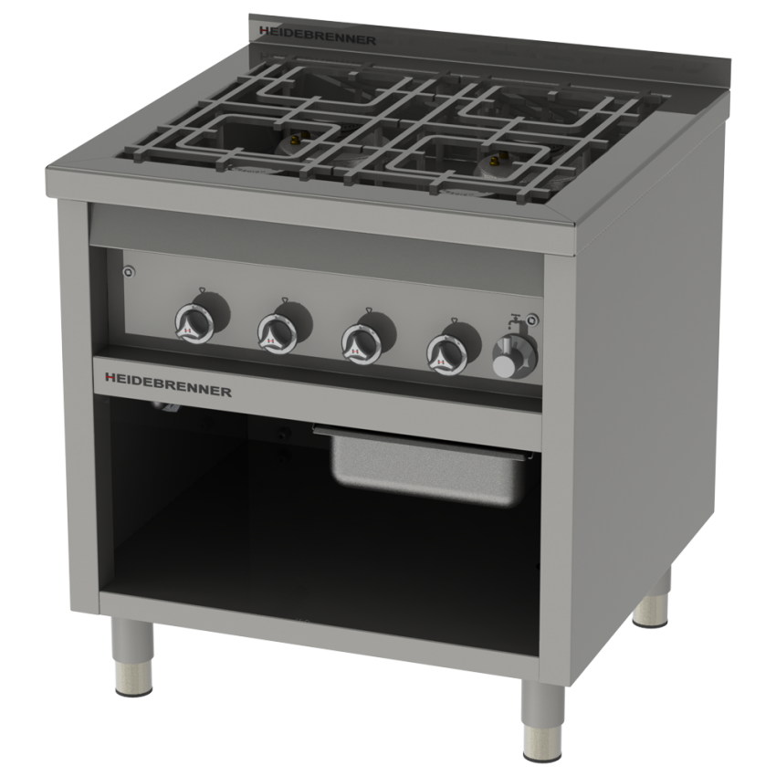 Heidebrenner Gasherd "900 Serie" B900 x T900 x H850 mm - Leistung 34,8 kW