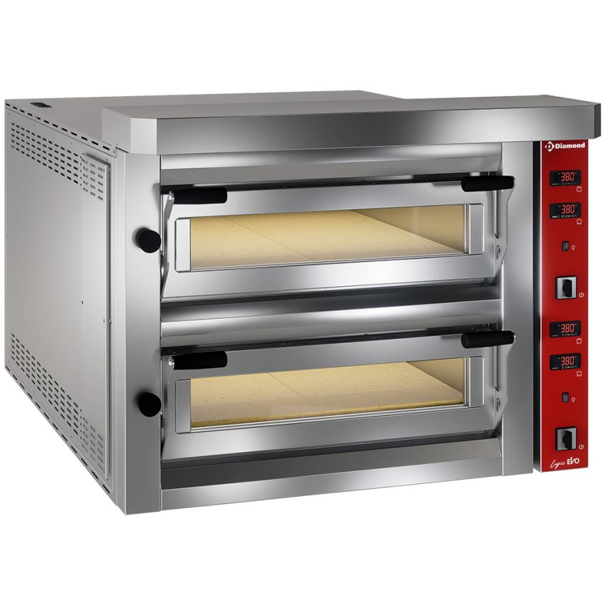 Diamond Premium Pizzaofen 12 Pizzen (6+6) x Ø 35 cm - Vollschamott Diamond Premium Pizzaofen 12 Pizzen (6+6) x Ø 35 cm - Vollschamott