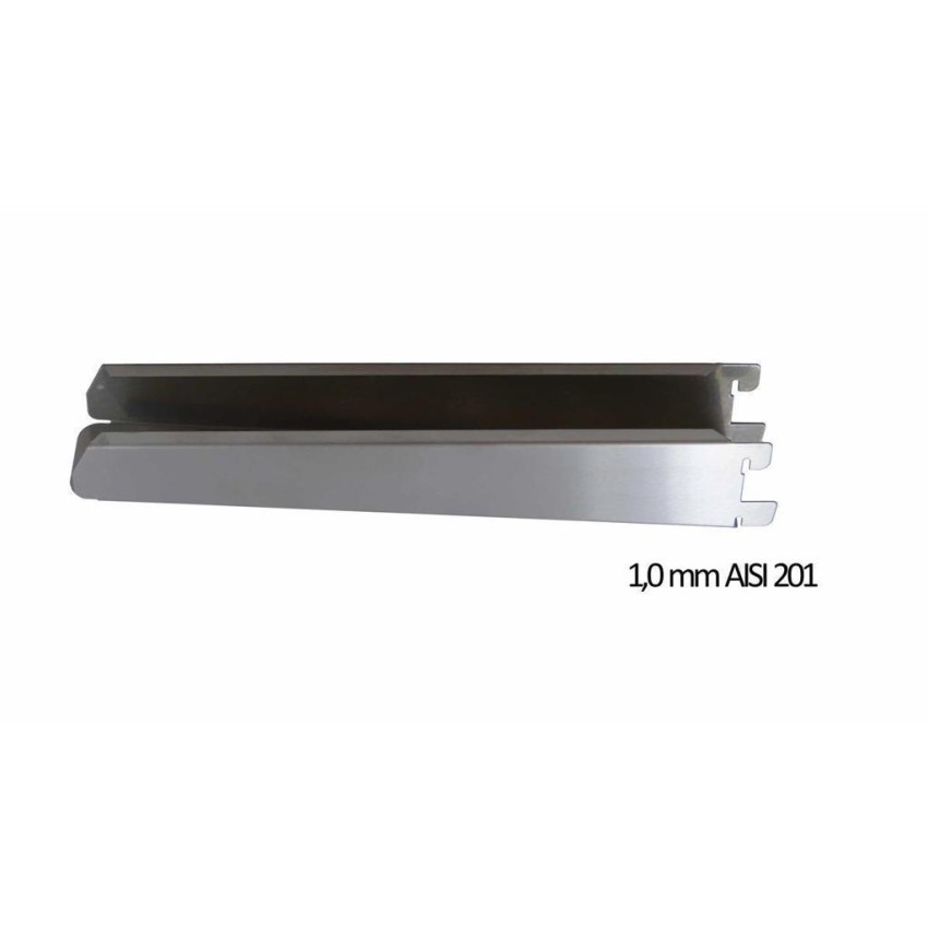 Wandbord Edelstahl verstärkt, 1 Boden, 120x30