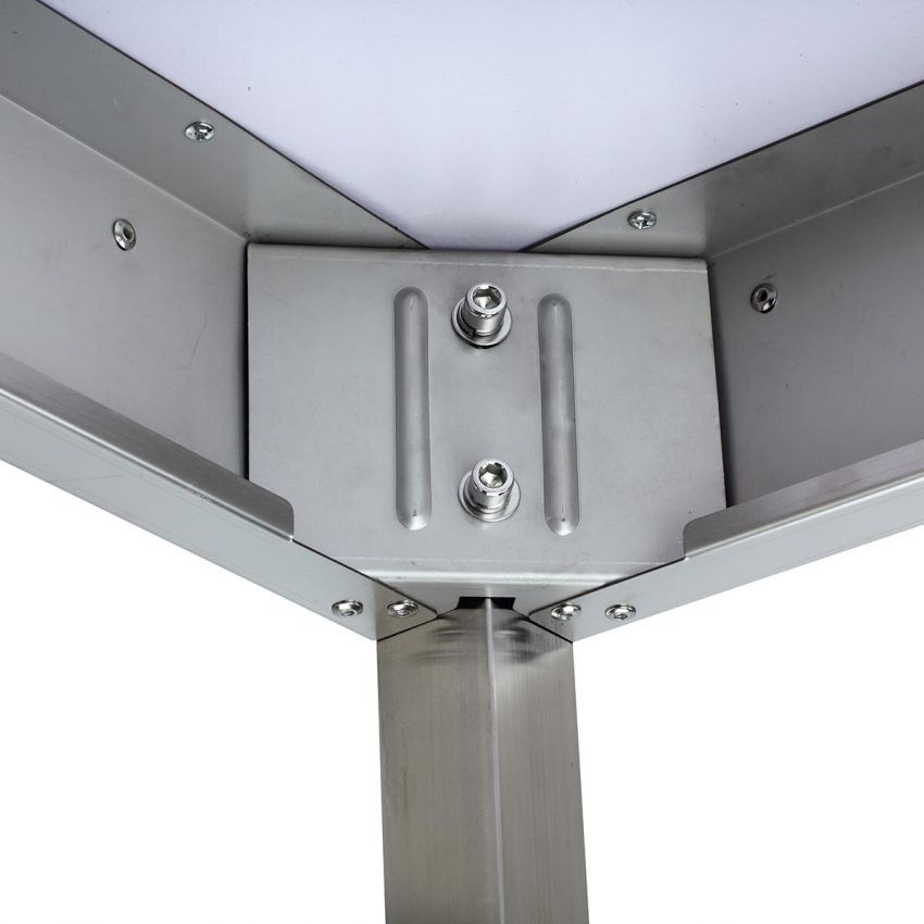 Edelstahl Arbeitstisch mit Aufkantung 1800x600x850 mm - Unterfahrbar