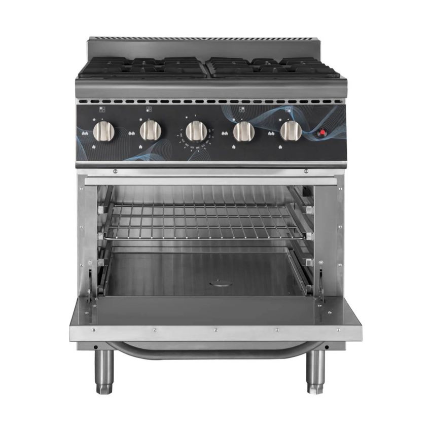 Gasherd "700 Serie" 4 Brenner 28,8 kW mit Gasbackofen 6 kW