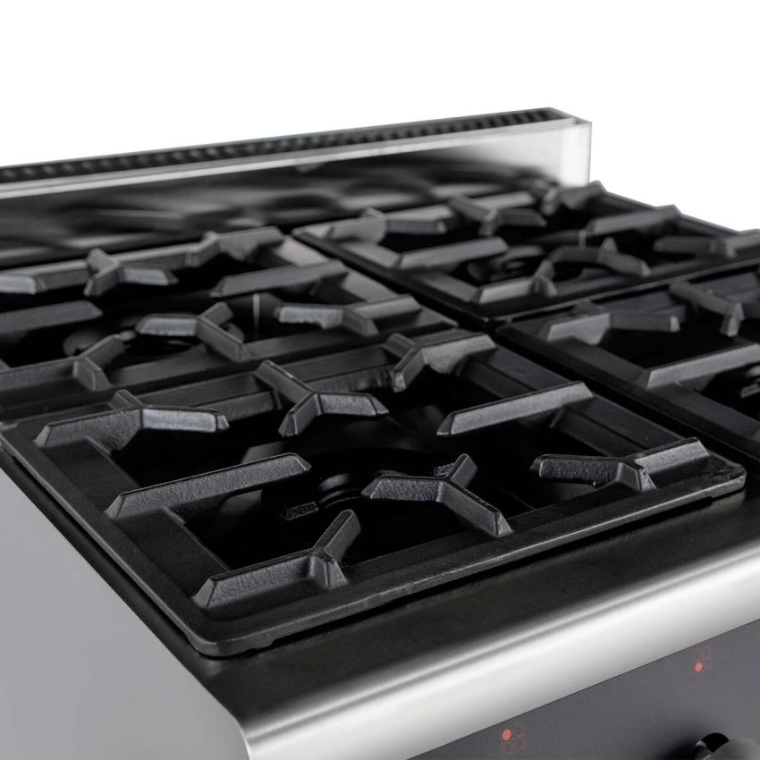 Gasherd "700 Serie" 4 Brenner 28,8 kW mit Gasbackofen 6 kW