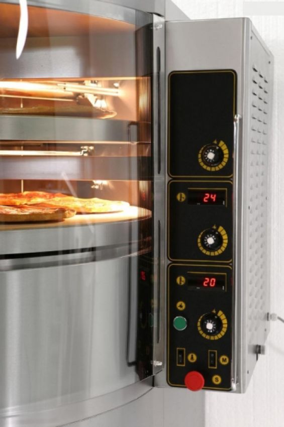 Rotierender Gas - Glas Pizzaofen RP2 - 16 Pizzen á 30cm